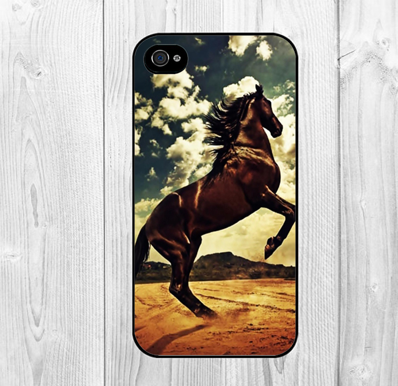 Horse Animal Pattern Hard Snap On Case Protective Cover For Apple Iphone 4 4s, Iphone 5 5s, Iphone 5c